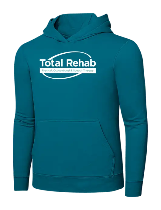 Dark Teal 7.8 oz Ring Spun Hooded Sweatshirt w/Total Rehab Logo