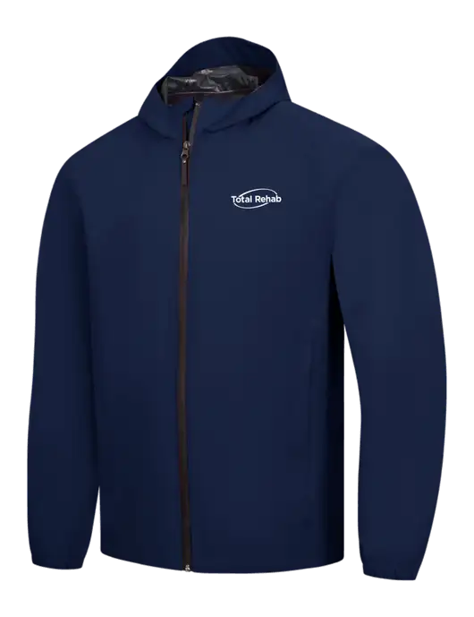 Navy Essential Rain Jacket w/Total Rehab Logo