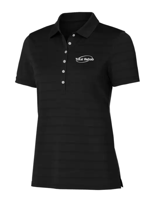Callaway Womens Black Ventilated Polo w/Total Rehab Logo