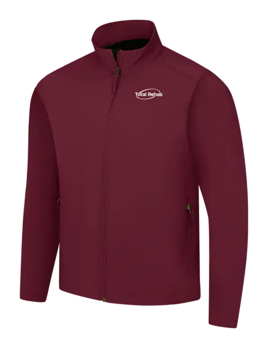 Maroon Core Soft Shell Jacket w/Total Rehab Logo
