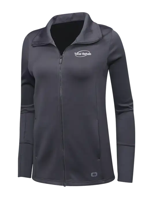OGIO Dark Grey Womens Endurance Modern Performance Full-Zip w/Total Rehab Logo