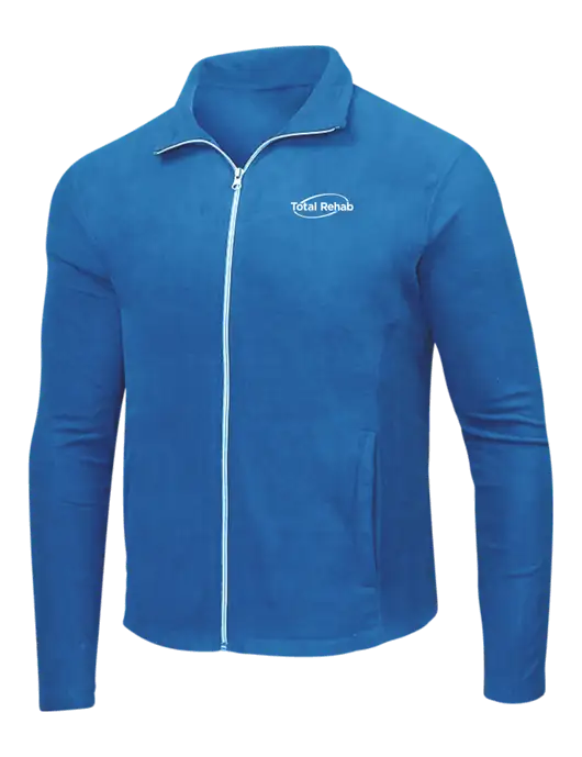 Light Royal Microfleece Jacket w/Total Rehab Logo
