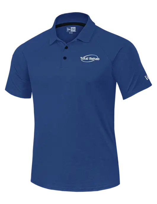 New Era Royal Heather Power Polo w/Total Rehab Logo