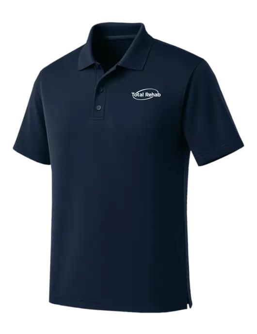 Dark Navy Dry Zone UV Micro Mesh Polo w/Total Rehab Logo
