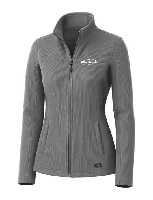 OGIO Medium Grey Womens Grit Fleece Jacket w/Total Rehab Logo