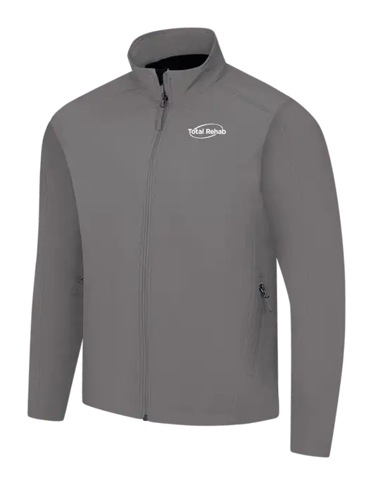 Medium Grey Core Soft Shell Jacket w/Total Rehab Logo