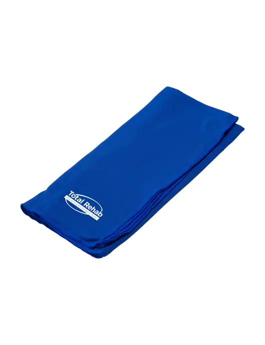 Eclipse Blue Copper Infused Cooling Towel w/Total Rehab Logo