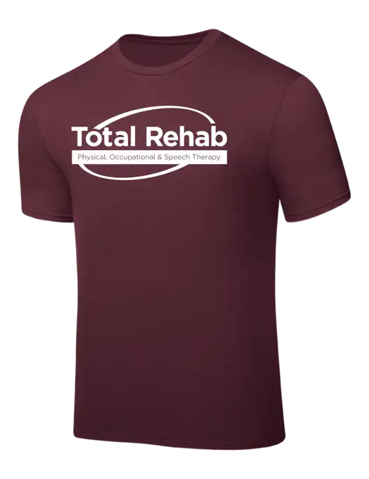 Maroon PosiCharge Competitor Tee w/Total Rehab Logo