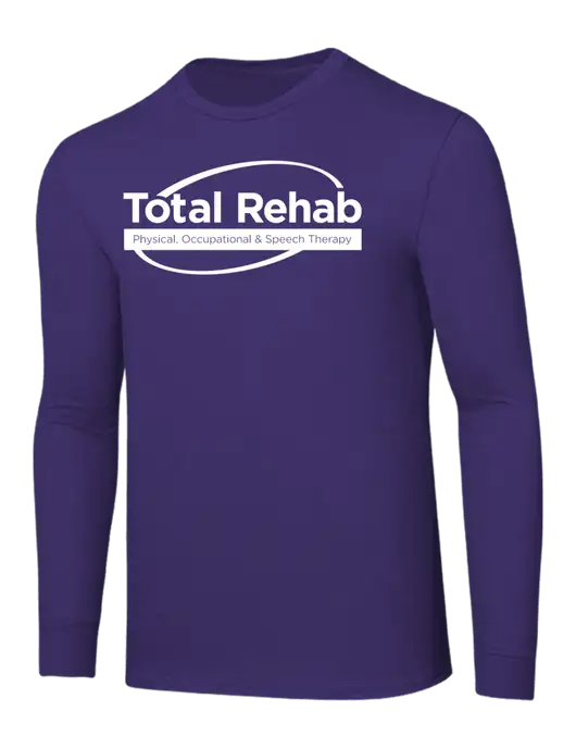 Core Blend Purple Long Sleeve Tee w/Total Rehab Logo