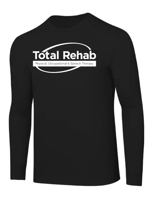 Core Blend Black Long Sleeve Tee w/Total Rehab Logo