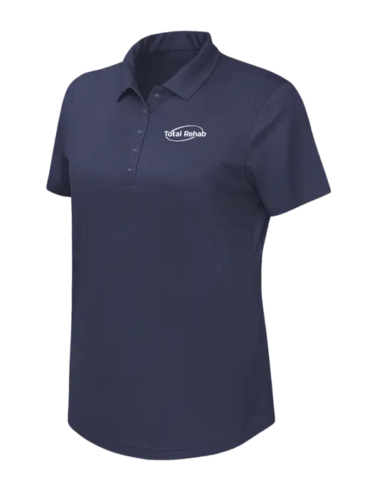 Callaway Womens Birdseye Navy Polo w/Total Rehab Logo