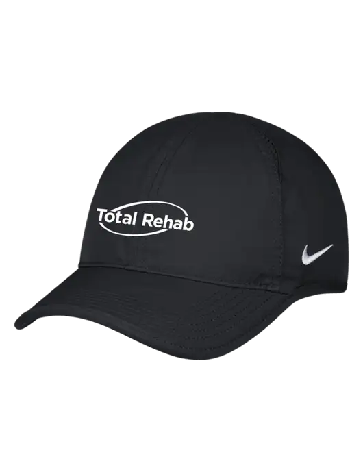 Nike Black Featherlight Cap w/Total Rehab Logo