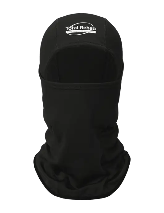 Black CornerStone Smooth Fleece Face Mask w/Total Rehab Logo