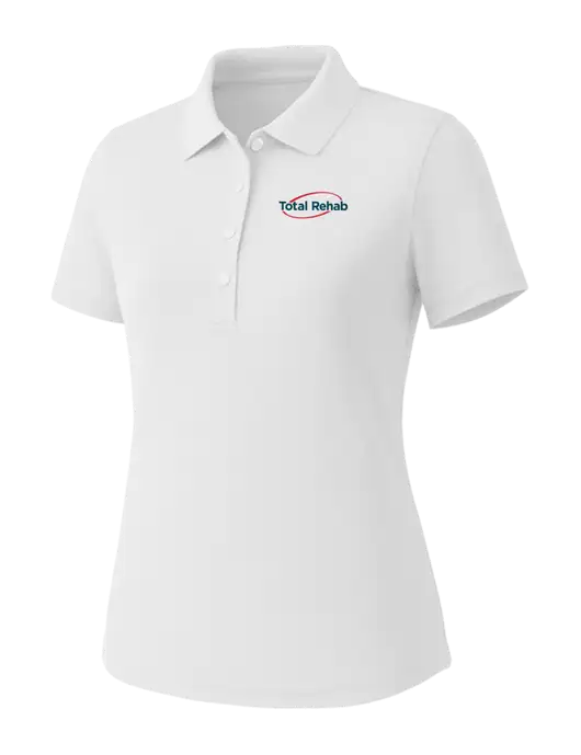 Callaway Womens Core Bright White Performance Polo w/Total Rehab Logo