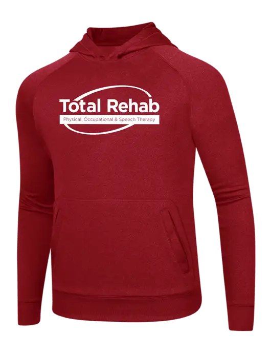 Tech True Red Fleece Hooded Sweatshirt w/Total Rehab Logo