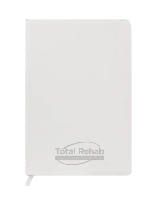 Fabrizio White Hard Cover 5.75 x 8.3  Journal w/Total Rehab Logo