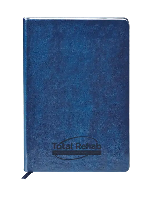 Fabrizio Blue Hard Cover 5.75 x 8.3 Journal w/Total Rehab Logo