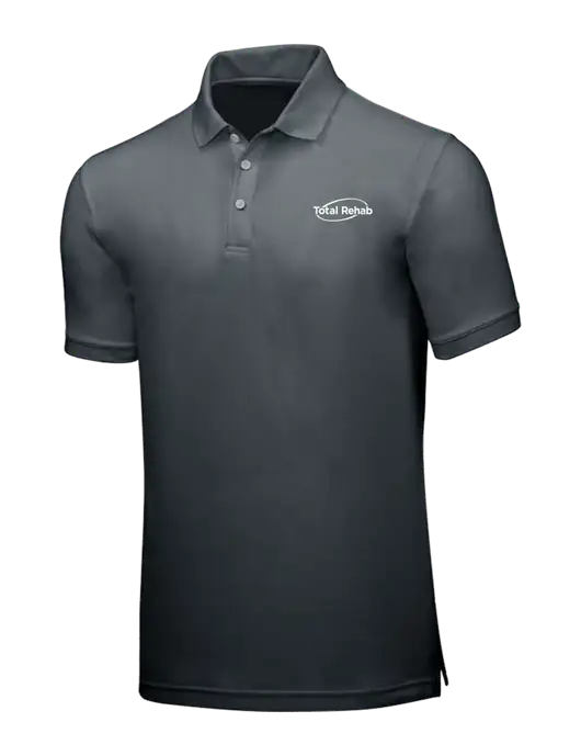 Dark Grey Core Classic Pique w/Total Rehab Logo