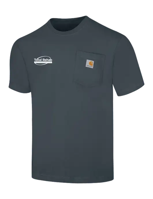 Carhartt Workwear Dark Slate Blue Pocket Short Sleeve T-Shirt w/Total Rehab Logo