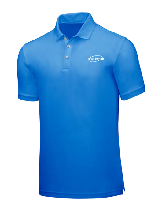 Light Royal Blue Core Classic Pique w/Total Rehab Logo