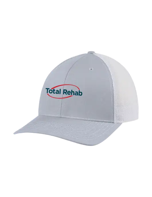Richardson Adjustable Snapback Original 112 Trucker Cap Light Heather Grey w/White Mesh w/Total Rehab Logo