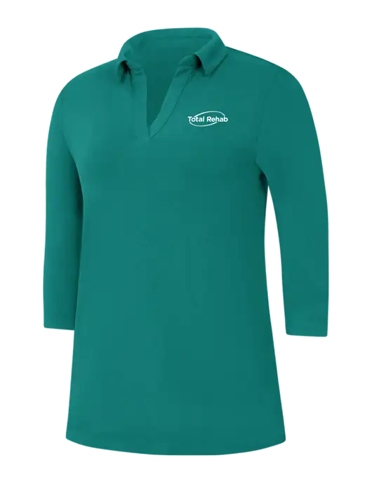Womens Teal Luxe Knit Tunic w/Total Rehab Logo