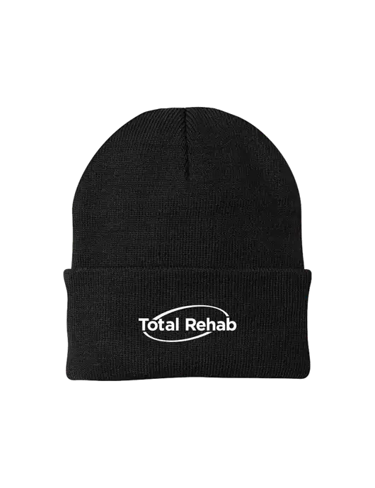 Black Knit Cap w/Total Rehab Logo