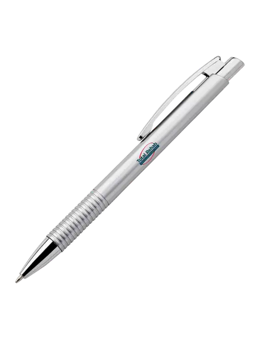 Malay Silver Ballpoint Pen - Blue Ink w/Total Rehab Logo