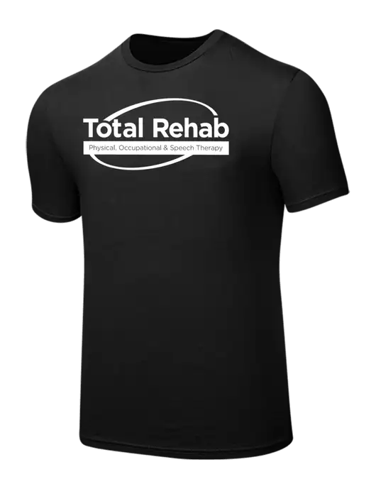 Seriously Soft Black T-Shirt w/Total Rehab Logo