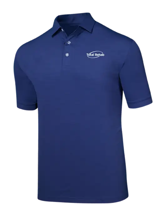 Callaway Navy Fashion Tonal Polo w/Total Rehab Logo