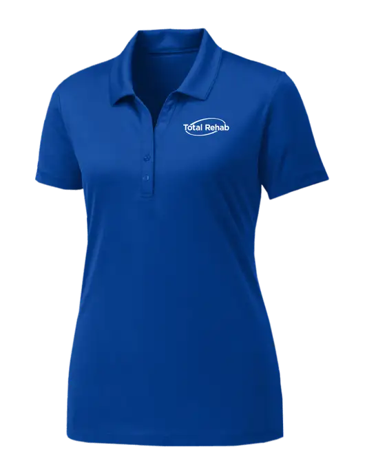 Womens Royal PosiCharge Competitor Polo w/Total Rehab Logo