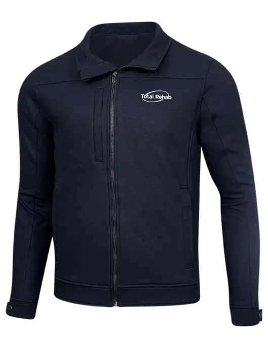 Cornerstone Navy Duck Bonded Soft Shell Jacket w/Total Rehab Logo