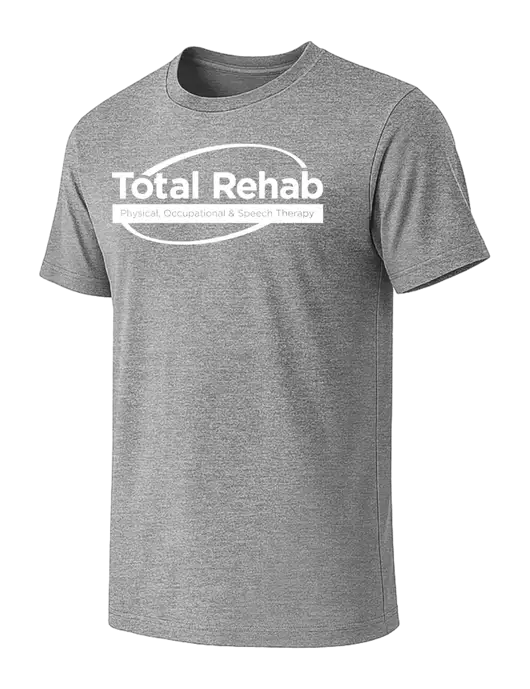 BELLA+CANVAS Heather Grey CVC Short Sleeve Tee w/Total Rehab Logo