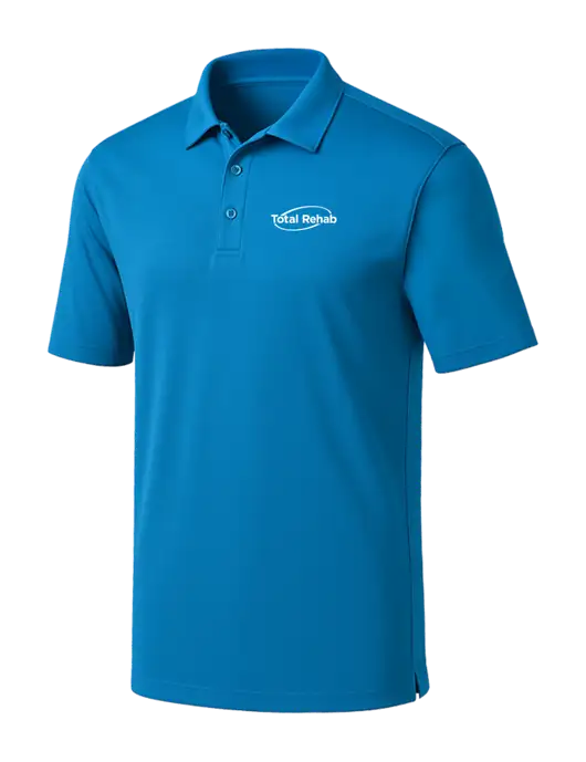 Royal Blue Silk Touch Performance Polo w/Total Rehab Logo