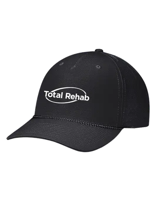 Richardson Laser Perf Performance Black/Black-Grey Rope Cap w/Total Rehab Logo