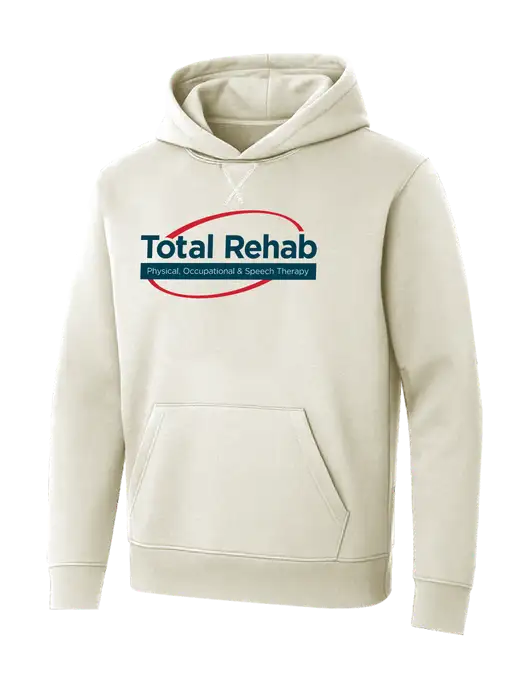 Allmade White Sand Organic French Terry Pullover Hoodie w/Total Rehab Logo