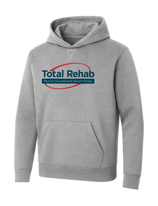 Allmade Granite Grey Heather Organic French Terry Pullover Hoodie w/Total Rehab Logo