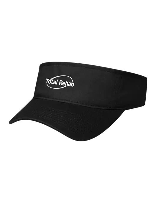 Black Cap Visor w/Total Rehab Logo