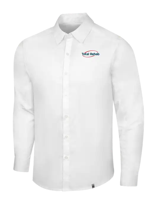 OGIO White Commuter Woven Shirt w/Total Rehab Logo