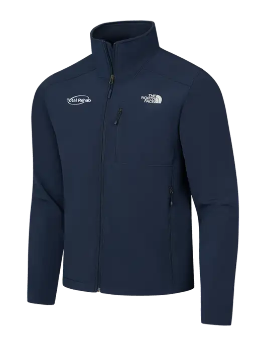 North Face Navy Apex Barrier Soft Shell Jacket w/Total Rehab Logo