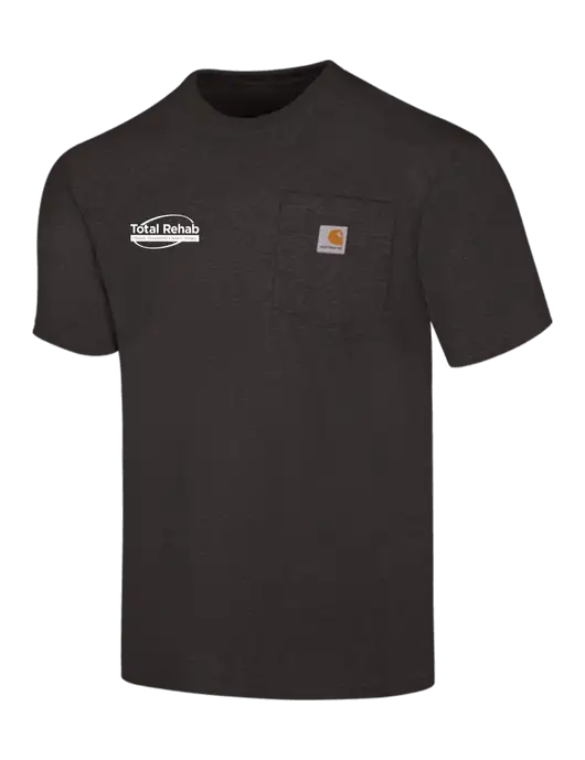 Carhartt Workwear Charcoal Heather Pocket Short Sleeve T-Shirt w/Total Rehab Logo