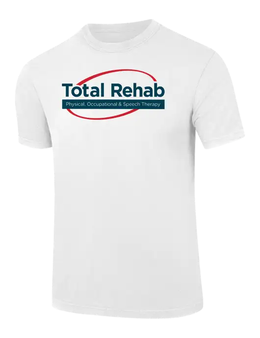 Comfort Colors 6.1 oz White Heavyweight Ring Spun T-Shirt w/Total Rehab Logo