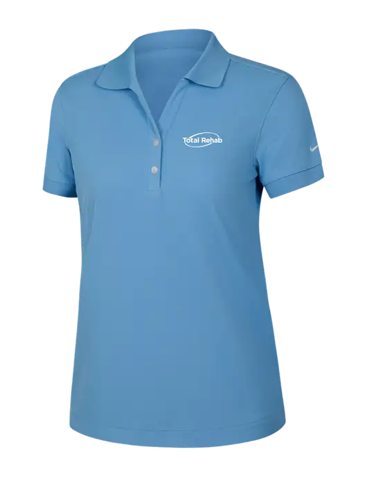 Nike Womens Dri-FIT Classic Light Blue Polo w/Total Rehab Logo