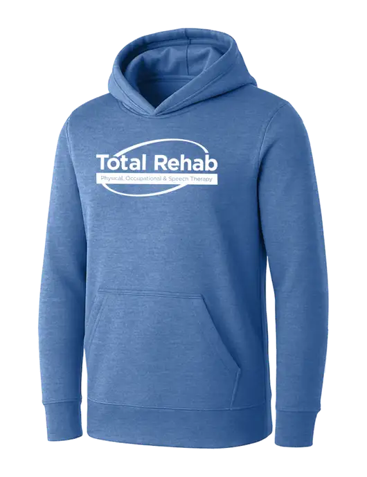 Womens Royal Heather Core Fleece Pullover Hooded Sweatshirt w/Total Rehab Logo