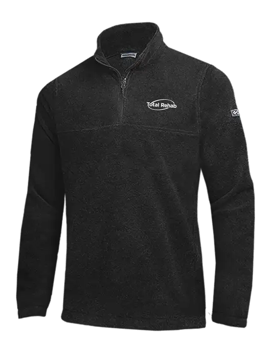 Columbia Black Steens Mountain Fleece 1/2 Zip Pullover w/Total Rehab Logo