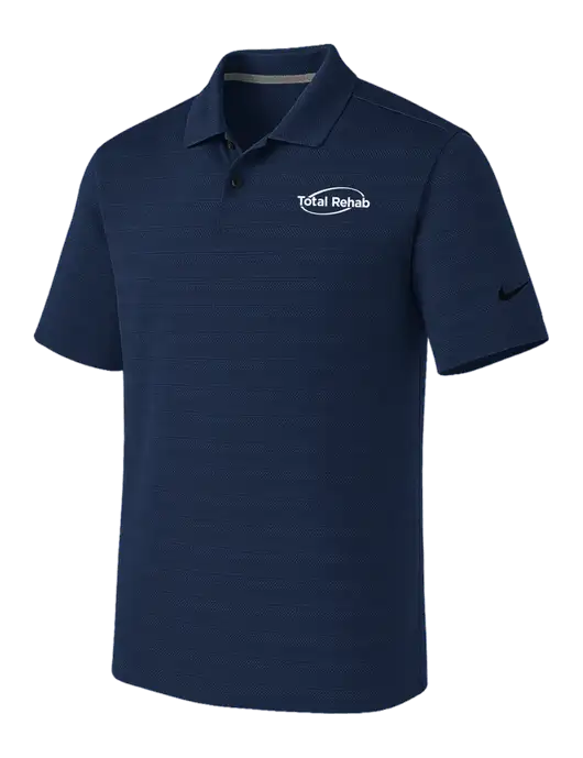 Nike Navy Dri-FIT Vapor Jacquard Polo w/Total Rehab Logo