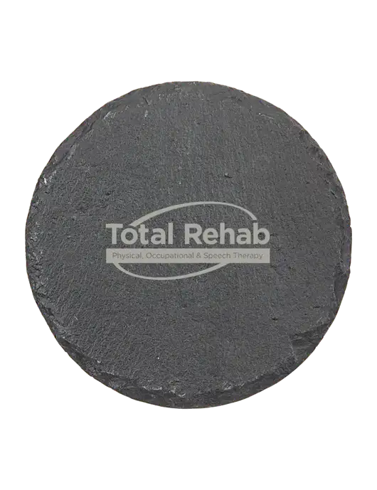 Round Slate Coaster w/Total Rehab Logo