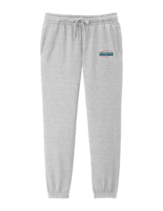 District Womens Light Heather Grey Fleece Sweatpants w/Total Rehab Logo