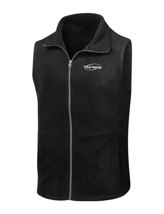 Black Microfleece Vest w/Total Rehab Logo