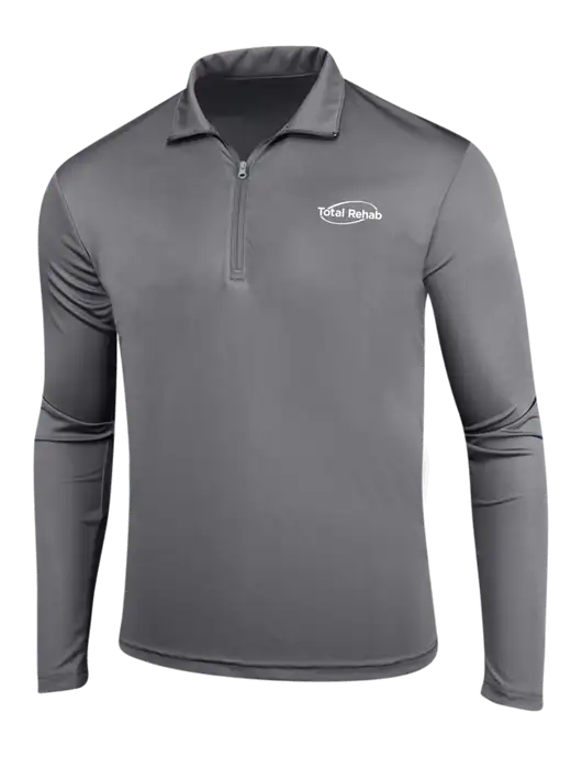 Medium Grey PosiCharge Competitor 1/4 Zip Pullover w/Total Rehab Logo